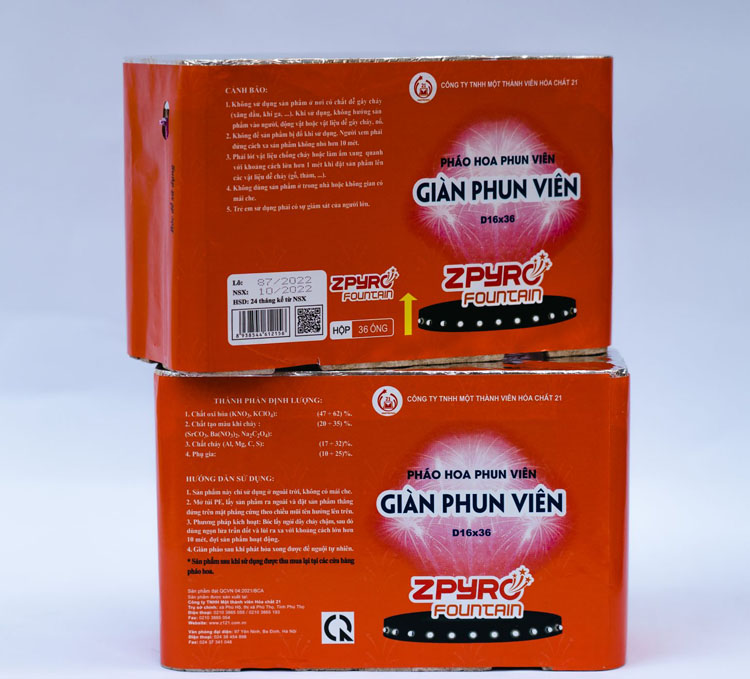 Giàn Phun Viên 36 Pháo Hoa bộ quốc phòng