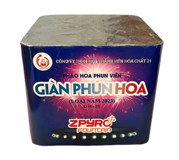 Giàn phun hoa 2023 Pháo Hoa Z121 Bộ Quốc Phòng