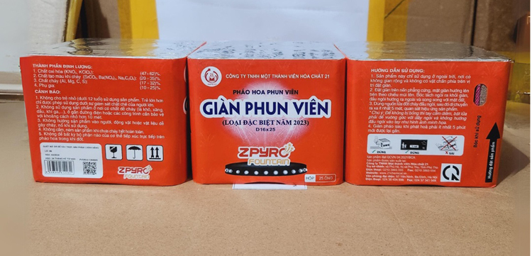 Giàn phun viên 2023 pháo hoa bộ quốc phòng